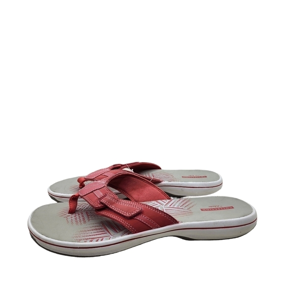 Clarks Women's Coral Synthetic Brinkley Bree Flip-Flops Sandals - 11M - Picture 2 of 8